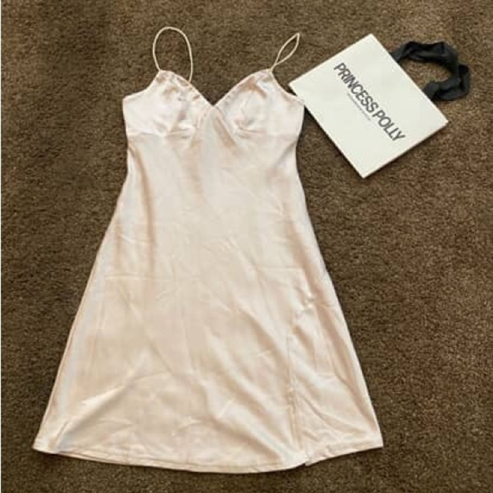 Princess Polly Blush Satin Chemise